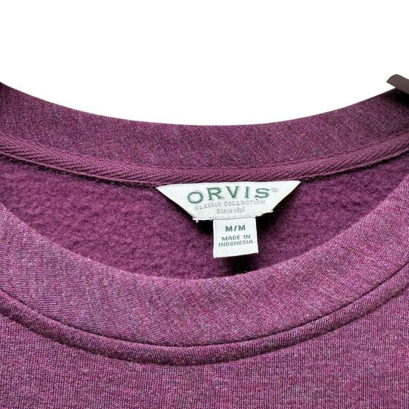 ORVIS Purple Sweatshirt Size Medium Womens Top Cozy Soft Pullover - Picture 4 of 9